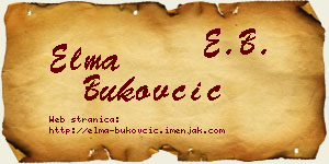 Elma Bukovčić vizit kartica